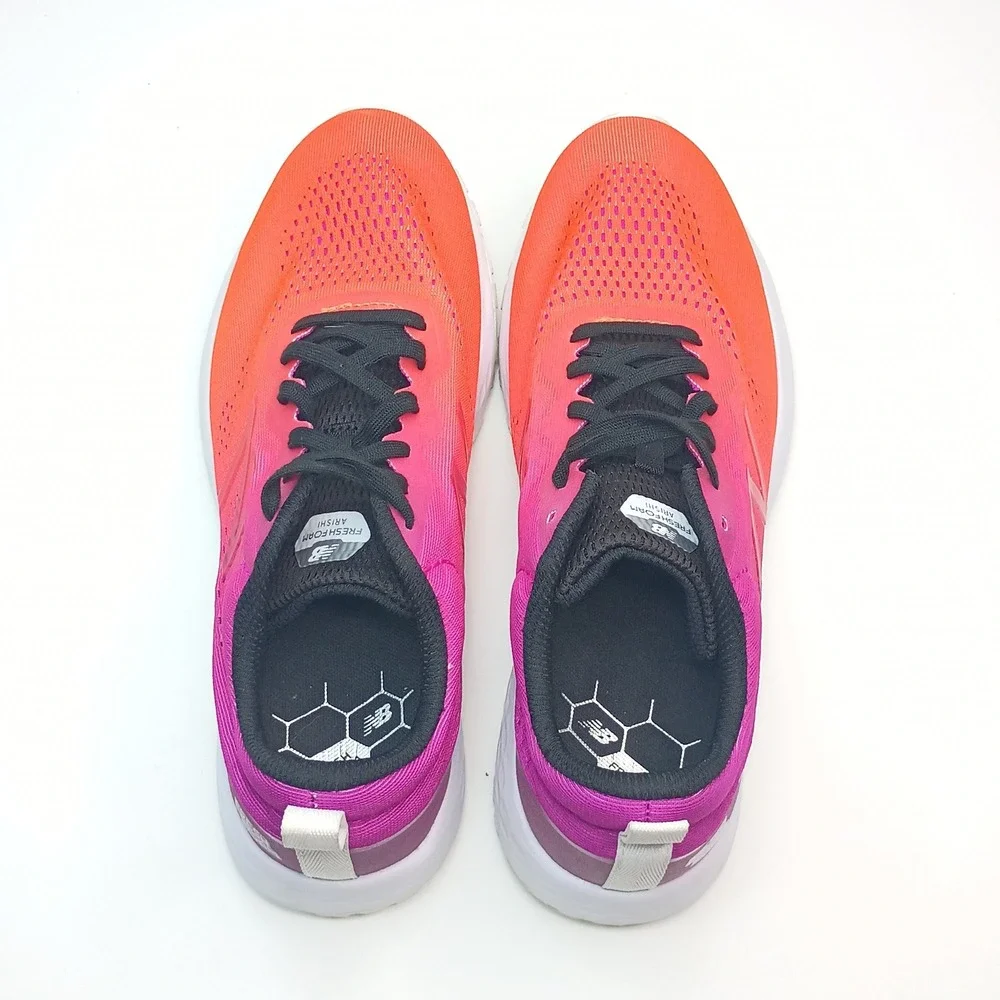 New Balance Fresh Foam Arishi Mens Size 9 Orange Pink WIDARISH Mesh Running